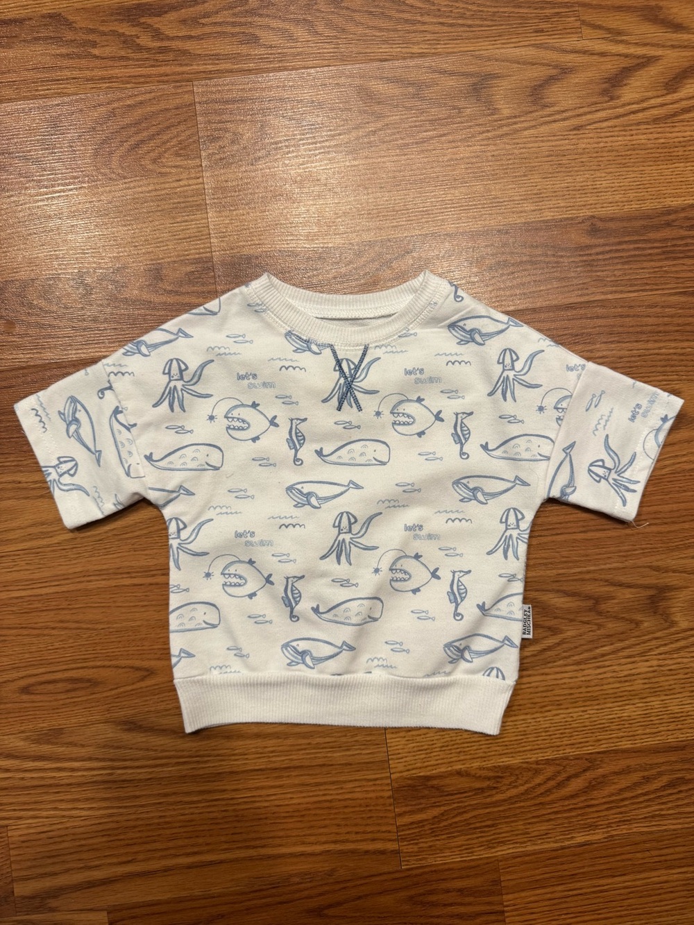 Badgley Mischka Baby Ocean Print 12-18M Sea Life Pullover Shirt